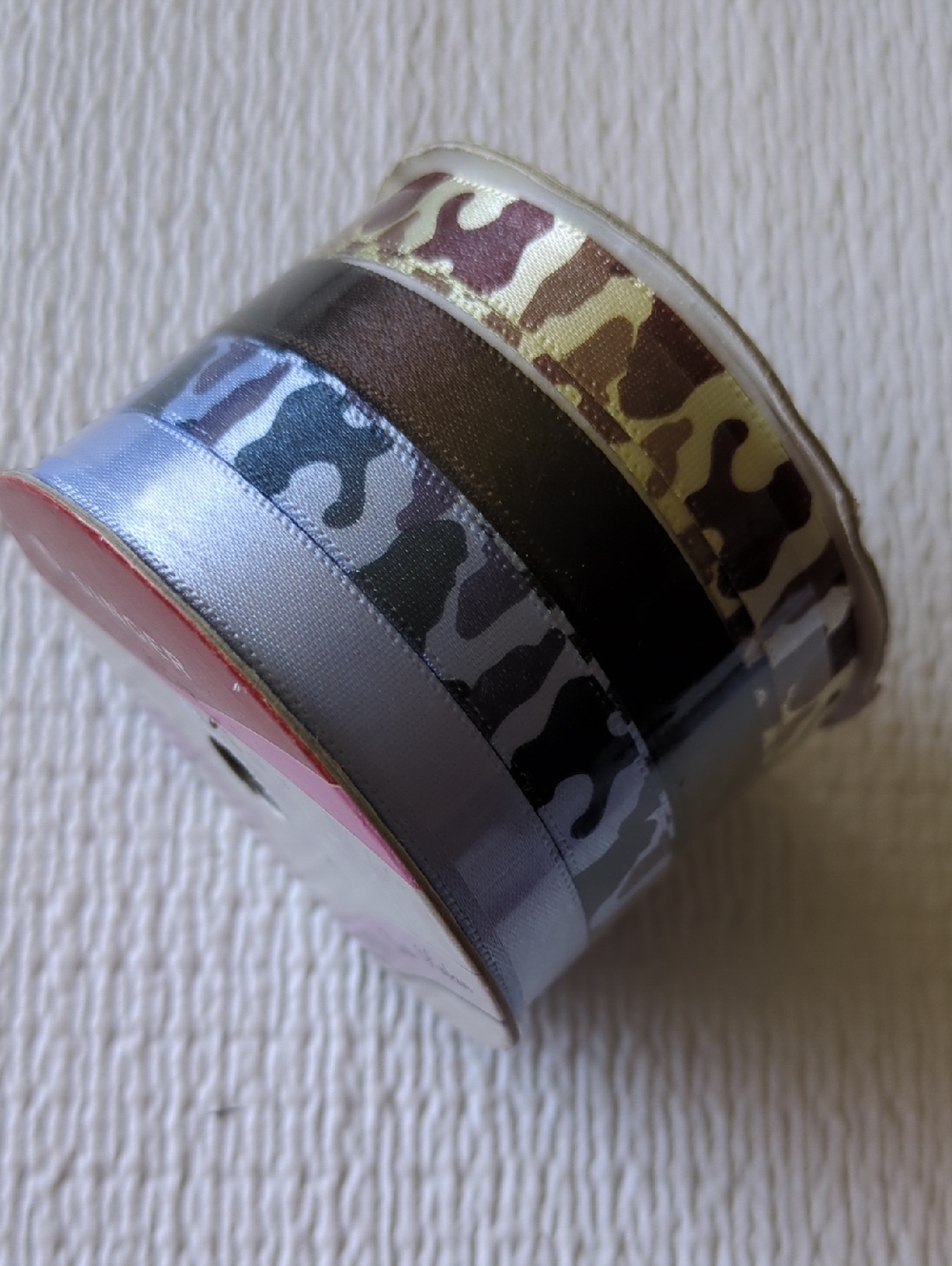 💚4/$10💚 Singer Camouflage Pattern Satin Ribbon Pack - Blue & Brown